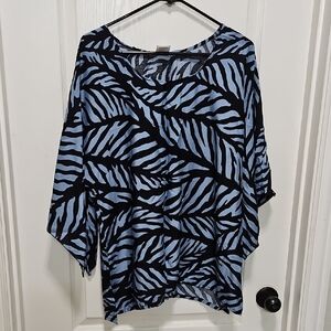 Hula Bay Blue And Black Print